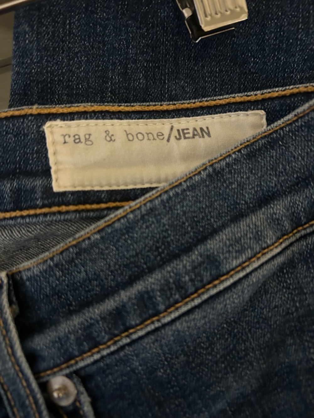 Rag & Bone Blue Skinny Jeans with front and back pockets, Size 27 - Picture 3 of 3